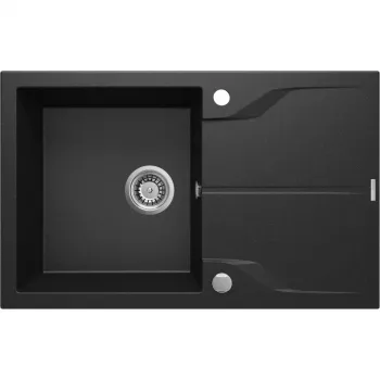 DEANTE Lavello in granito 1 vasca con gocciolatoio Graphite Metallic Andante