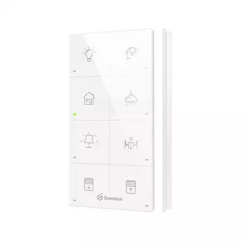 Grenton Touch Panel 8 Touch Areas TF-BUS vetro frontale bianco