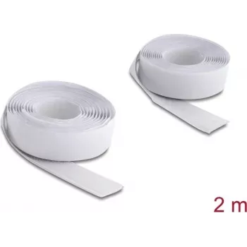 Delock Fascia a strappo autoadesiva 2 m x 20 mm Bianco (19067)