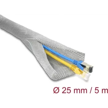Delock Guaina intrecciata per schermatura EMC, autochiudente, 5 m x 25 mm (20995)