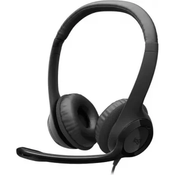 Logitech H390 Cuffie USB con microfono con cancellazione del rumore, con filo, Nero