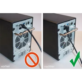 Goobay cavo patch CAT 6 S/FTP 0,25m nero 90° angolato LSZH rame 51541