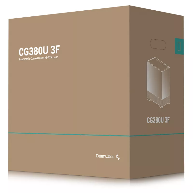 DeepCool CG380U Case Mid-Tower, vetro temperato, 3x ventole ARGB 120mm, nero