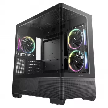 DeepCool CG380U Case Mid-Tower, vetro temperato, 3x ventole ARGB 120mm, nero