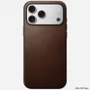 NOMAD Modern Leather Case per iPhone 17 Pro Max, pelle Horween, Rustic Brown, compatibile MagSafe