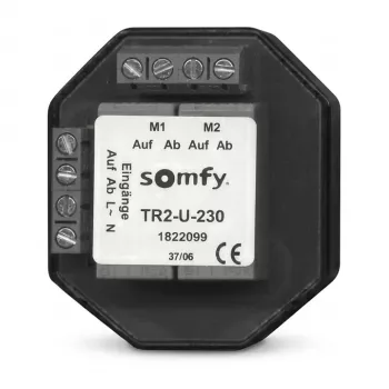 SOMFY 1822099 TR2-U-230 Relè di separazione da incasso per due motorizzazioni