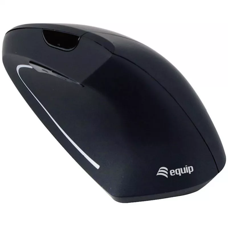 Equip 245110 mouse wireless ergonomico verticale - per destrimani - 2,4 GHz - ricevitore USB - nero