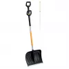 Fiskars 1057189 Pala da neve in metallo nero, arancione