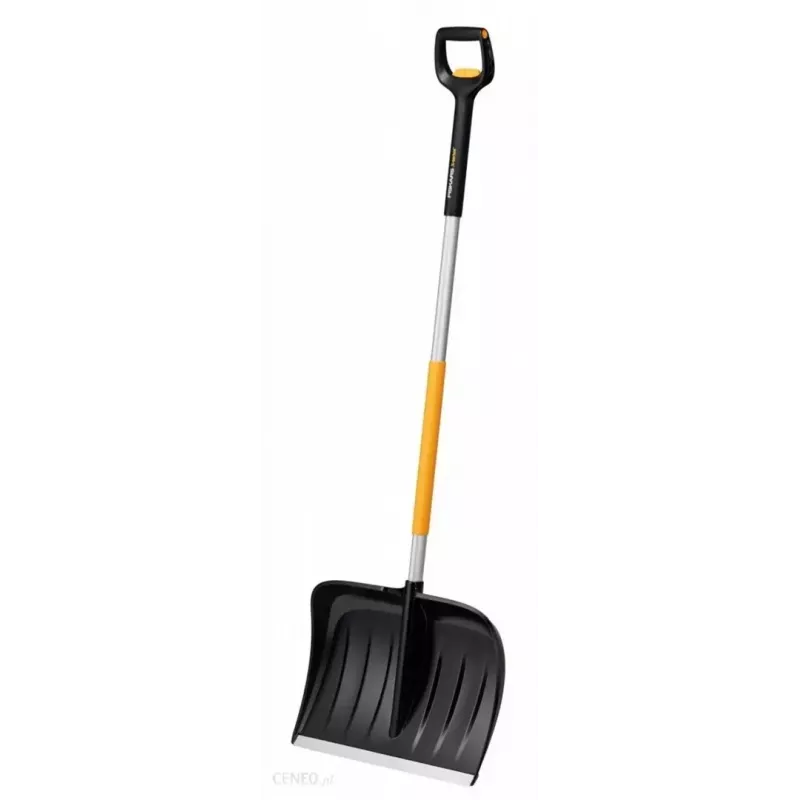 Fiskars 1057189 Pala da neve in metallo nero, arancione