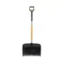 Fiskars 1057189 Pala da neve in metallo nero, arancione