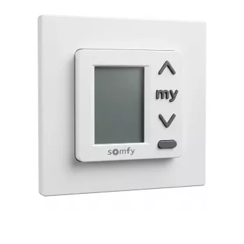 SOMFY Chronis Uno 50 Timer digitale per tapparelle e persiane, 50x50mm, bianco puro (RAL 9010), 230V