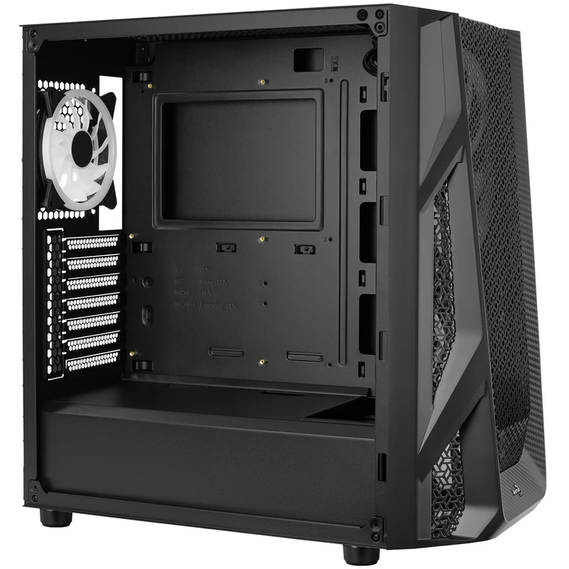 Aerocool AirHawk Duo Midi-Tower, vetro temperato - nero