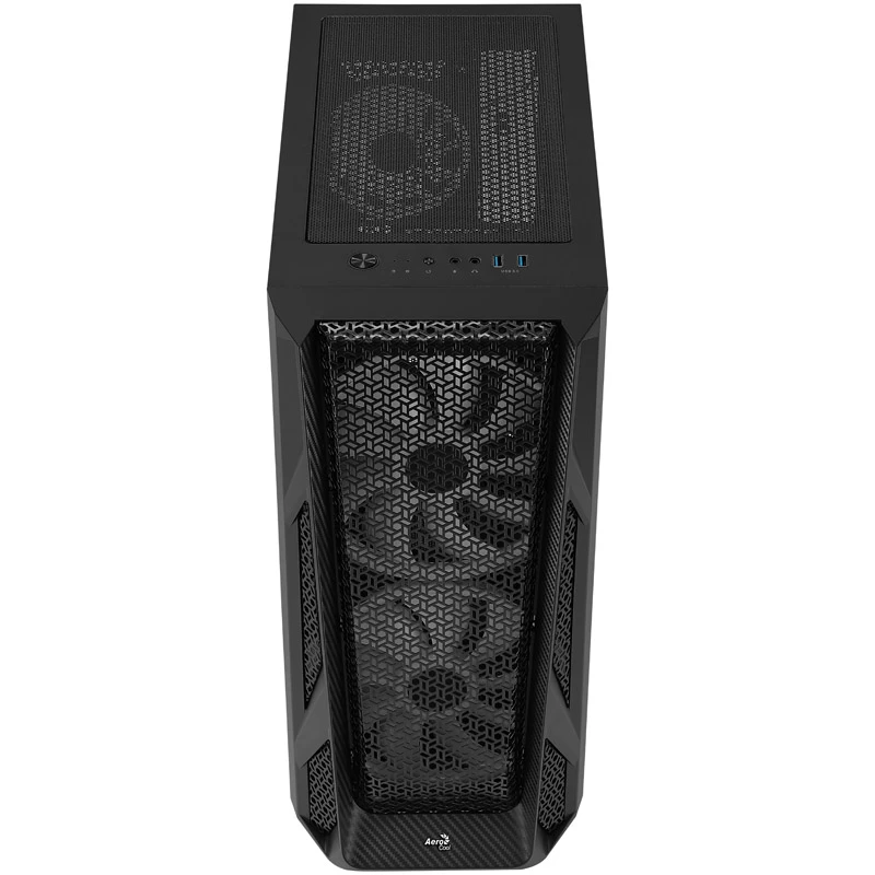 Aerocool AirHawk Duo Midi-Tower, vetro temperato - nero