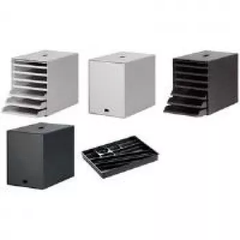 DURABLE IDEALBOX PLUS Unità a cassetti da scrivania - 7 cassetti - grigio - C4/A4 - polistirene