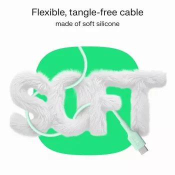 GREEN CELL Cavo in silicone USB-C a USB-C PowerFlex 100W 1,2m nero