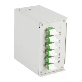 EFB-ELEKTRONIK box per guida DIN OS2 6xLC/APC accoppiatore duplex senza pigtail (BHS60920.6)