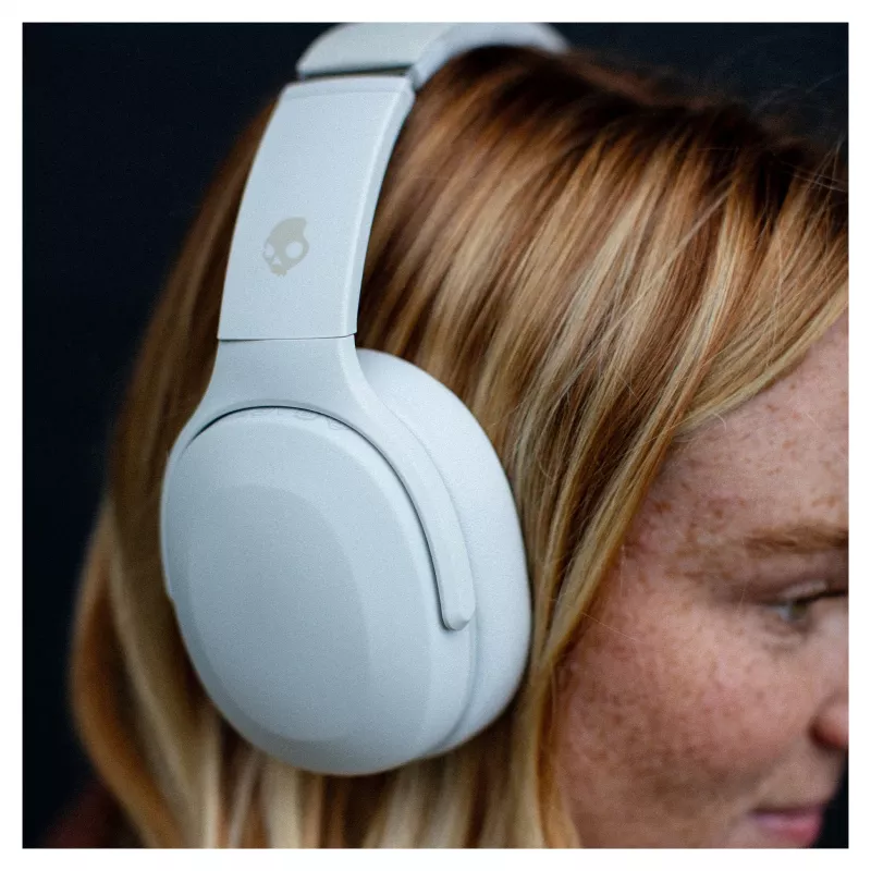 Skullcandy Crusher Evo Cuffie over-ear wireless con Sensory Bass, Bluetooth 5.0, batteria 40 ore, bianco