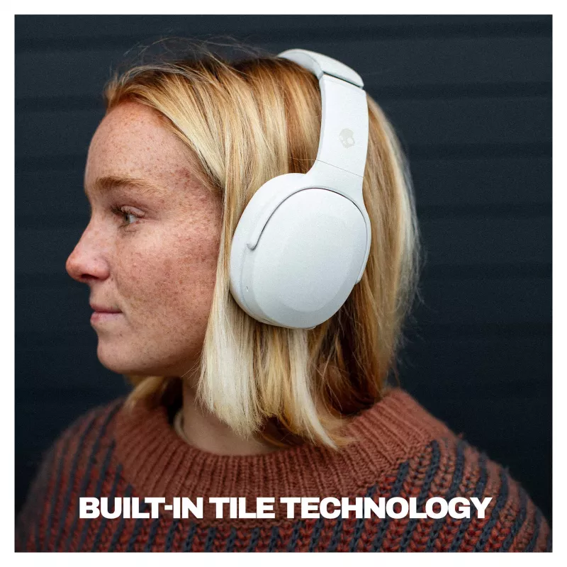 Skullcandy Crusher Evo Cuffie over-ear wireless con Sensory Bass, Bluetooth 5.0, batteria 40 ore, bianco