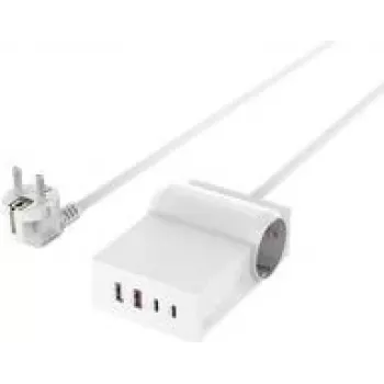 4smarts USB-C/A ciabatta power strip desk GaN 65W bianco
