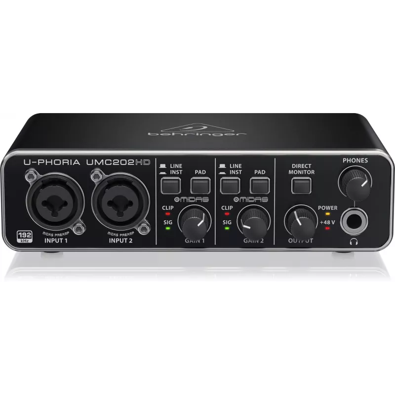Behringer UMC202HD Interfaccia audio USB con preamplificatori MIDAS