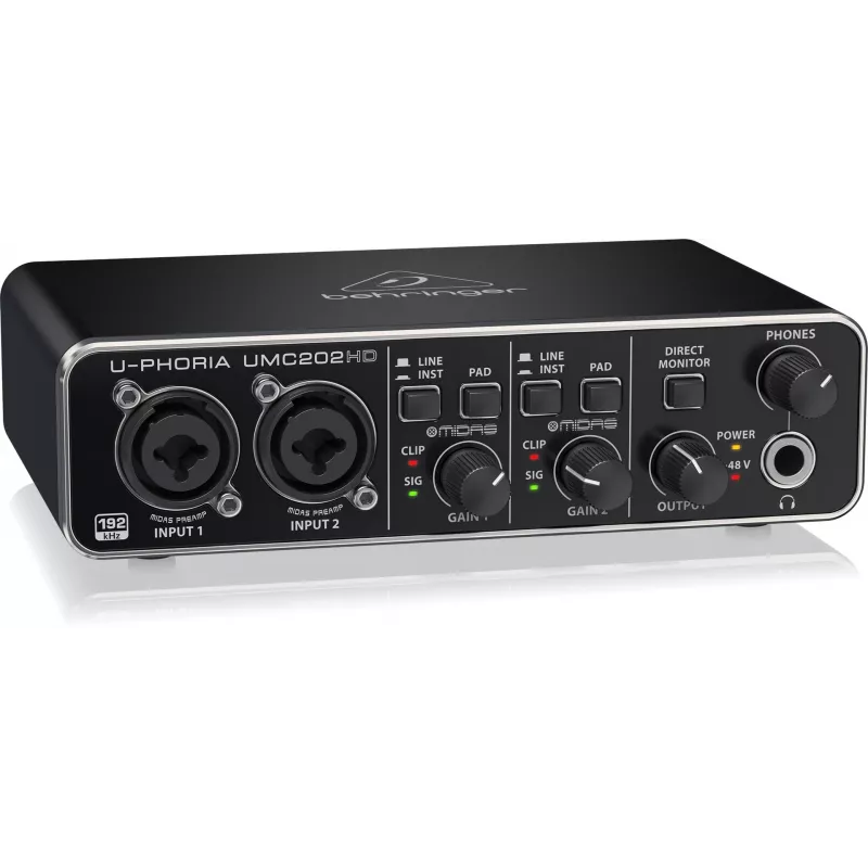 Behringer UMC202HD Interfaccia audio USB con preamplificatori MIDAS