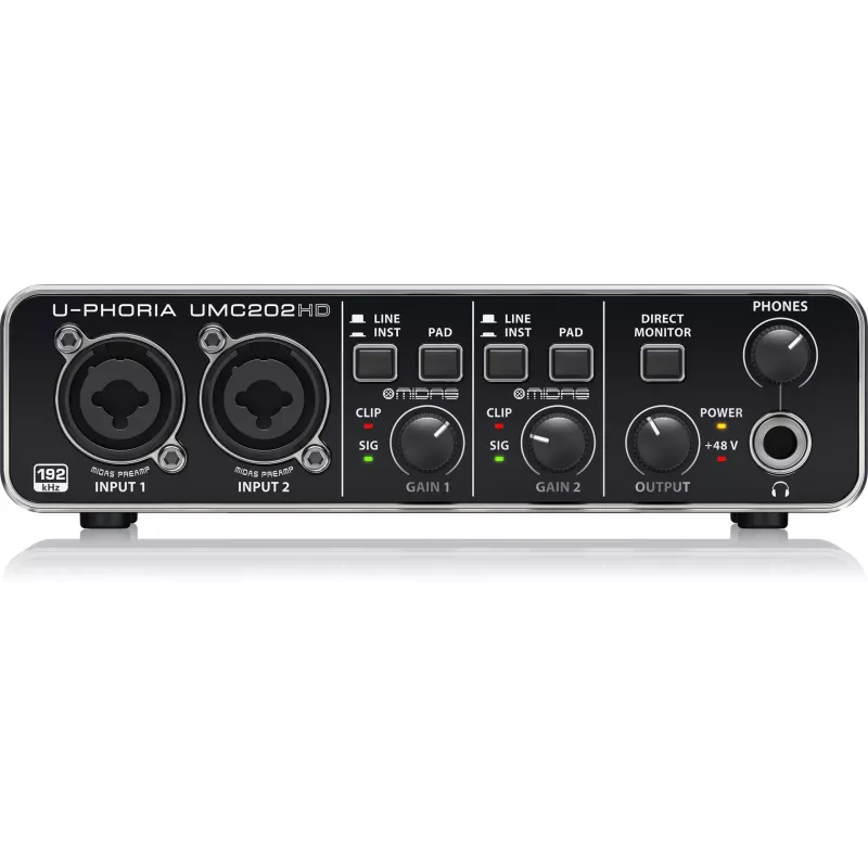 Behringer UMC202HD Interfaccia audio USB con preamplificatori MIDAS