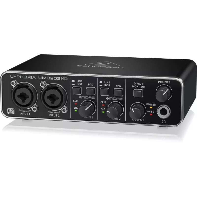 Behringer UMC202HD Interfaccia audio USB con preamplificatori MIDAS