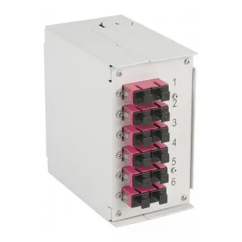 EFB-ELEKTRONIK DIN Rail Box OM4 6x accoppiatori SC-Duplex senza pigtail (BHS60203.6OM4)