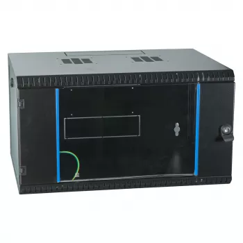 EFB-ELEKTRONIK Armadio a parete 19 inch 6U, fisso, in un pezzo, RAL 9005 nero intenso, profondità 450 mm (691706VTS.45)