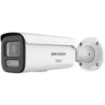 Hikvision DS-2CD2647G3T-LIZSY Telecamera IP ColorVu AcuSense 4MP, obiettivo varifocale motorizzato 2,8-12 mm, Bianco