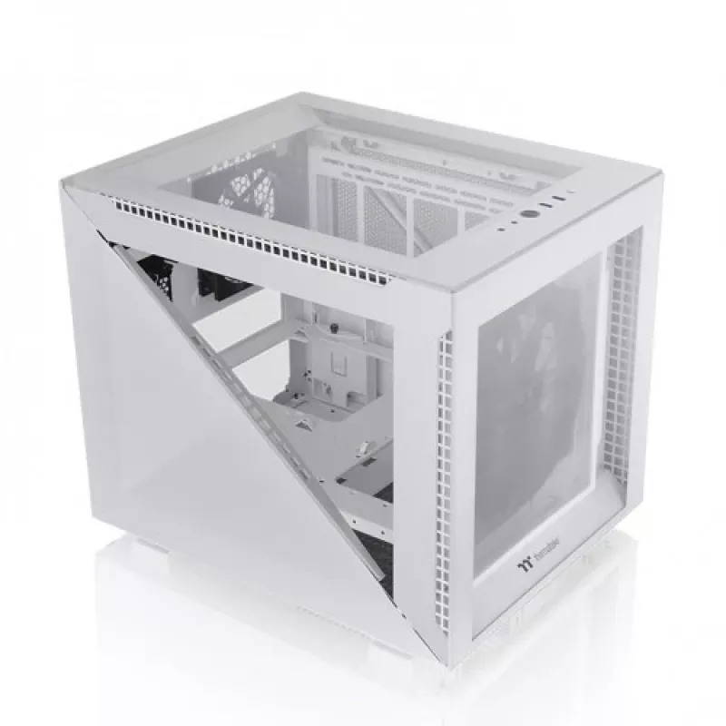 Thermaltake Divider 200 TG Snow Micro Case, Bianco, Vetro Temperato