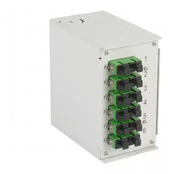 EFB-ELEKTRONIK Box su Guida DIN OS2 6xSC/APC Accoppiatore Duplex senza Pigtail (BHS60228.6)