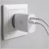 3MK FlowPower 30W USB-A USB-C PD 3.0 QC 4+ Caricabatterie da Parete Bianco