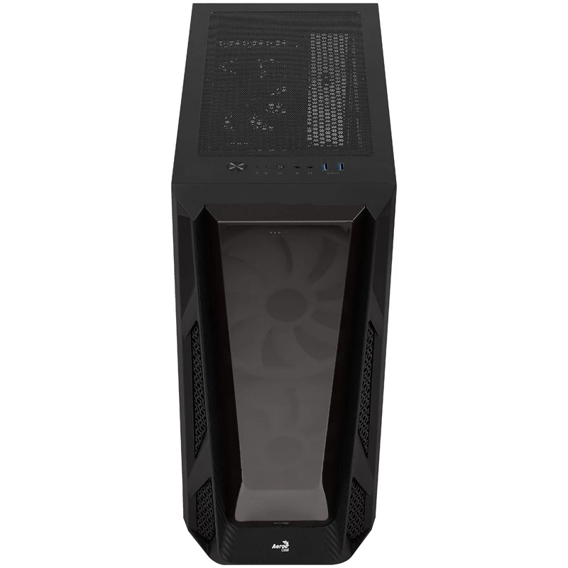 Aerocool NightHawk Duo Midi-Tower, Vetro Temperato - Nero