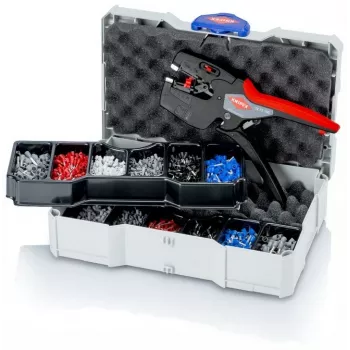 KNIPEX 97 90 27 Set di Crimpatura per Terminali, 13 Pezzi, 0,08-10 mm², Autoregolante