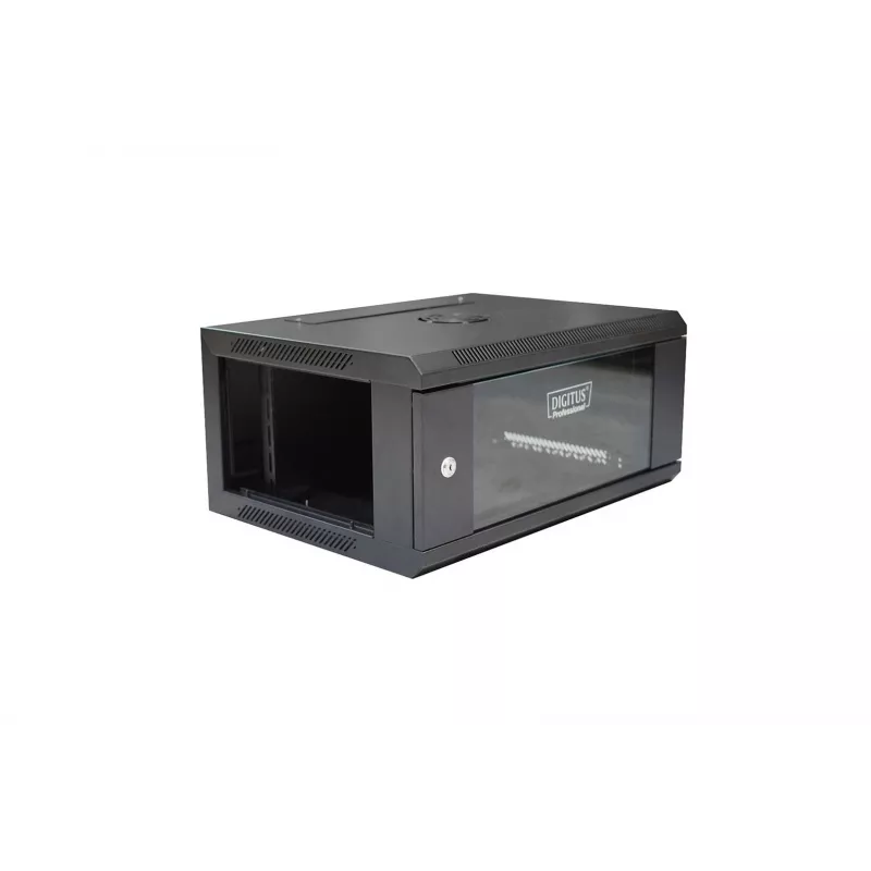 Digitus DN-W19 04U/450/B Armadio rack 4U per montaggio a parete nero