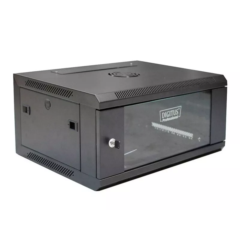 Digitus DN-W19 04U/450/B Armadio rack 4U per montaggio a parete nero