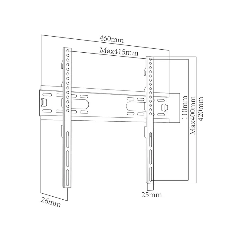 BLOW Supporto TV LCD HQ 13-42 TYP X con cerniera 180°