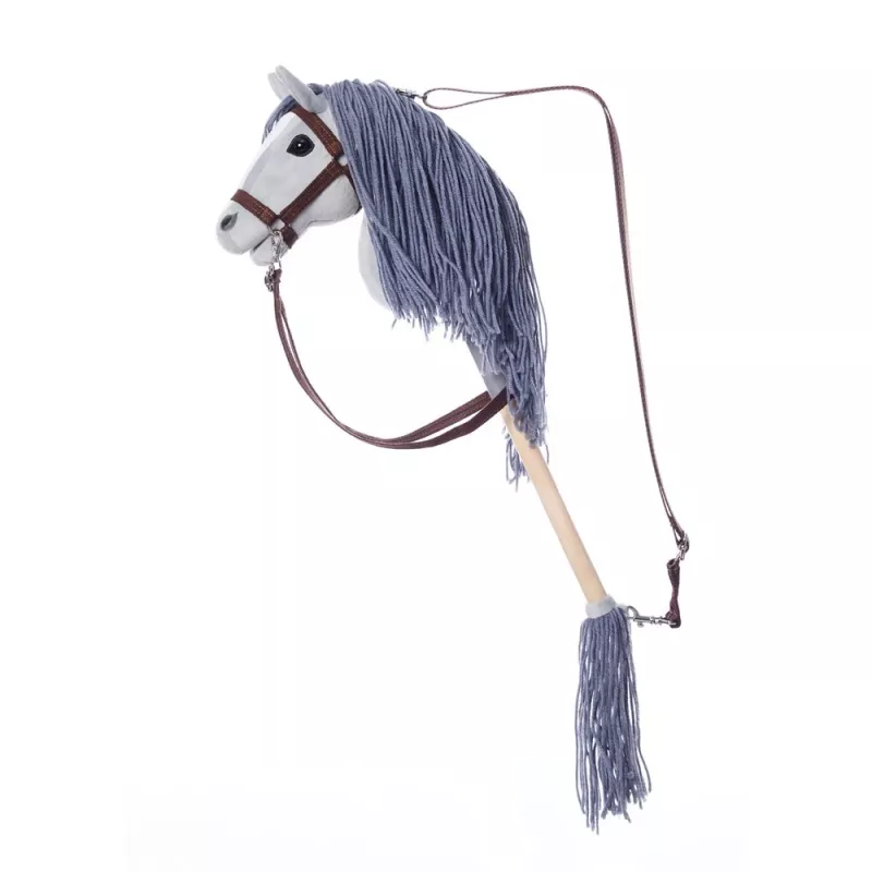 TOOTINY HOPPIHORSE cavallo di peluche su bastone A4, grigio