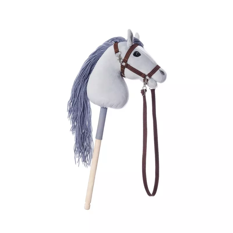 TOOTINY HOPPIHORSE cavallo di peluche su bastone A4, grigio