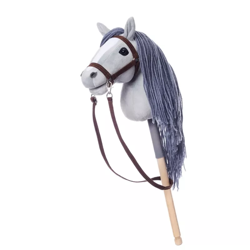 TOOTINY HOPPIHORSE cavallo di peluche su bastone A4, grigio
