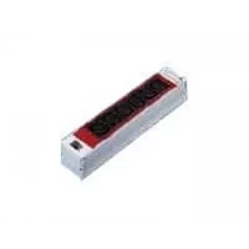 Rittal Unità di distribuzione di alimentazione - 6 prese IEC C13, montaggio rack 1U, 10A, 230V, cavo 2m, nero