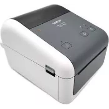 Brother TD-4215D Stampante di etichette a trasferimento termico diretto, 203 dpi, 4 pollici, USB/seriale, nero/grigio