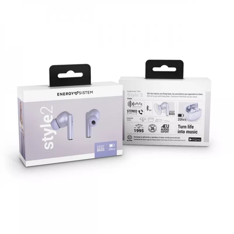 Energy Sistem Style 2 Auricolari True Wireless viola