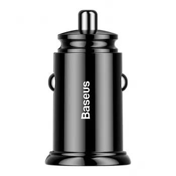 Baseus Circular 2xUSB QC3.0 5A 30W Caricabatterie da auto (nero)