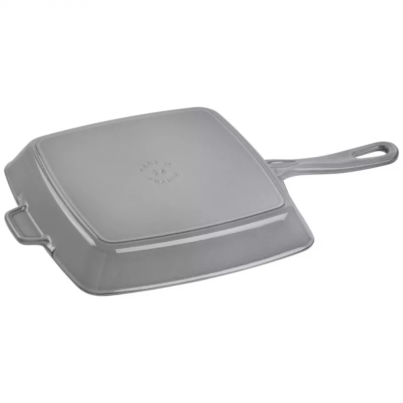 ZWILLING Staub Padella quadrata per griglia in ghisa 26 cm grigio grafite