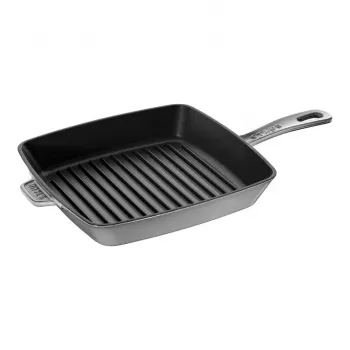 ZWILLING Staub Padella quadrata per griglia in ghisa 26 cm grigio grafite