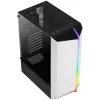 Aerocool Bionic V1 Midi-Tower, RGB, vetro temperato - nero/bianco