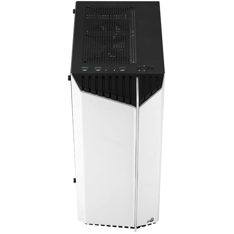 Aerocool Bionic V1 Midi-Tower, RGB, vetro temperato - nero/bianco
