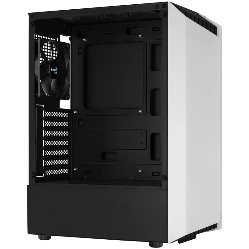 Aerocool Bionic V1 Midi-Tower, RGB, vetro temperato - nero/bianco